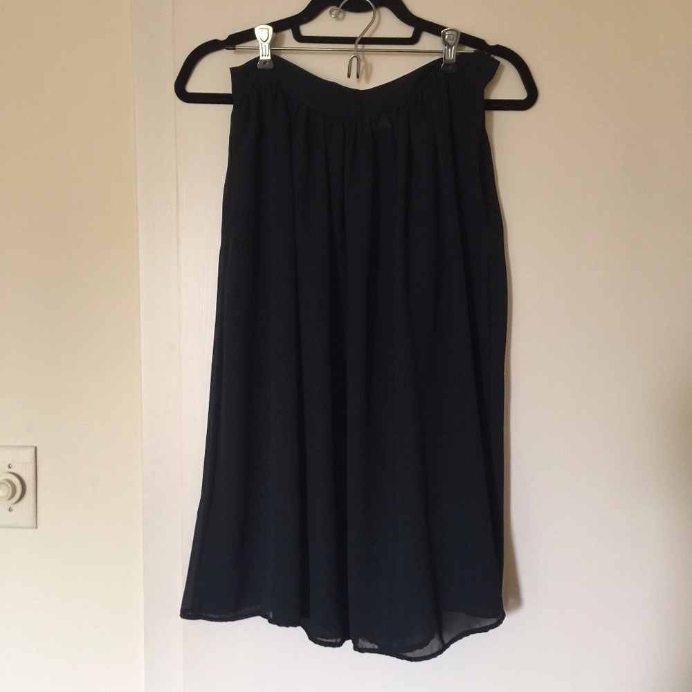 Evan R Black Sheer Skirt